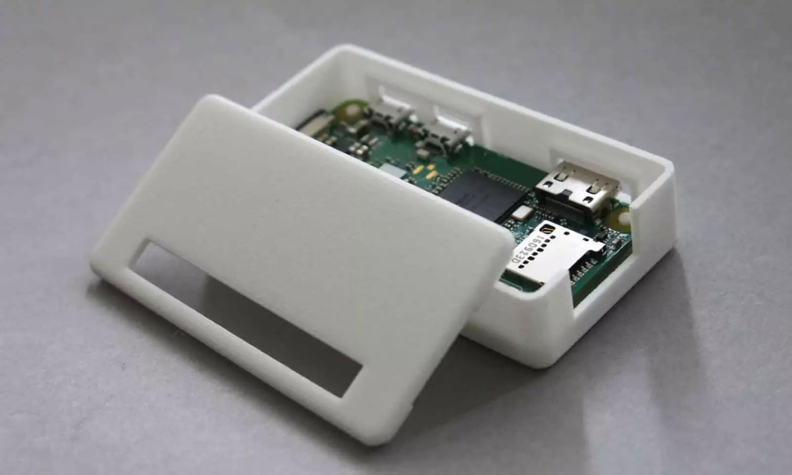 A black 3D printed electronics enclosure